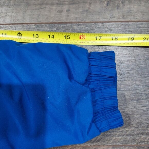 Ski Jacket Vintage CB Sports 1980s Skiing Blue Puffy Hot Pink Outerwear Small - Picture 9 of 9